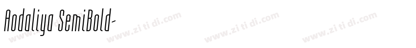 Aodaliya SemiBold字体转换